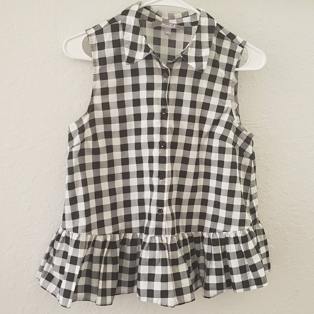 Marled Collared Blouse
